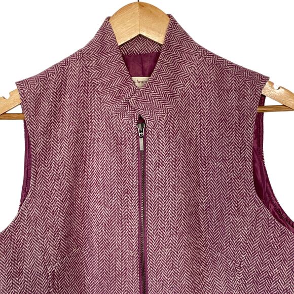 Coldwater Creek Herringbone Wool Tweed Vest Career Casual Preppy Classic Size 8 - Picture 3 of 8